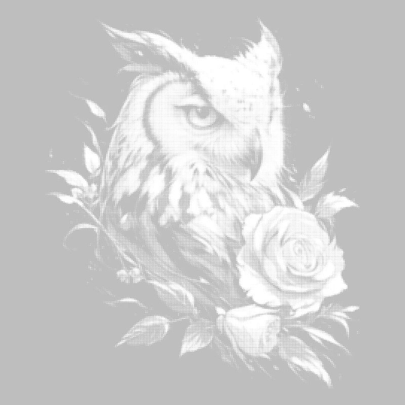 Blumen Rose Eule Ästhetik Nachteule Vogel Geschenk