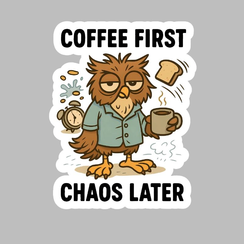 Kaffee zuerst Eule