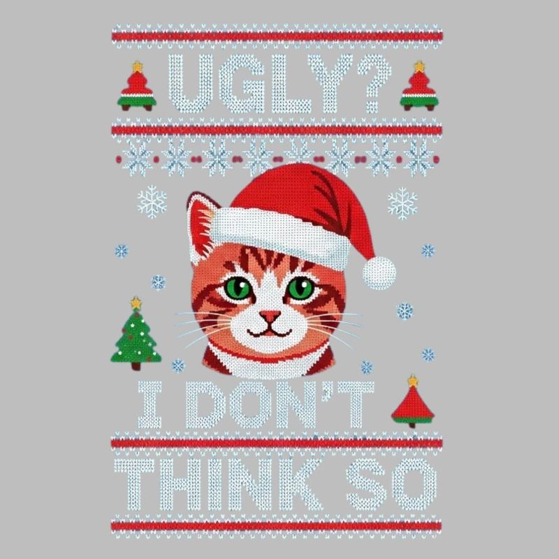 Chat de Noël – Pull de Noël moche