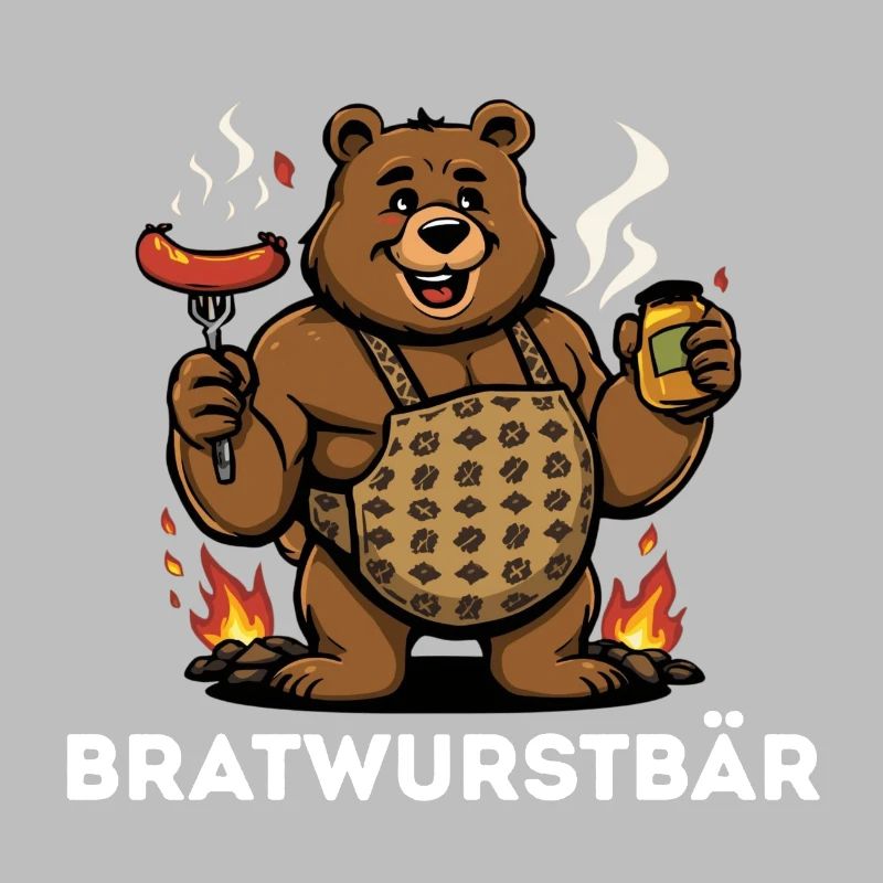 Bratwurst Bear Barbecue Gift Gift Idea