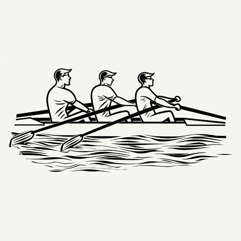 Rowing Team Drawing