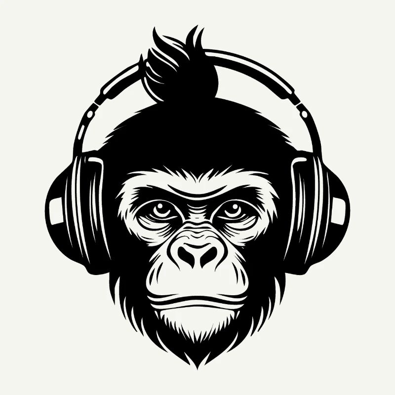 Beat Maker Monkey Head Studio Session Chemise