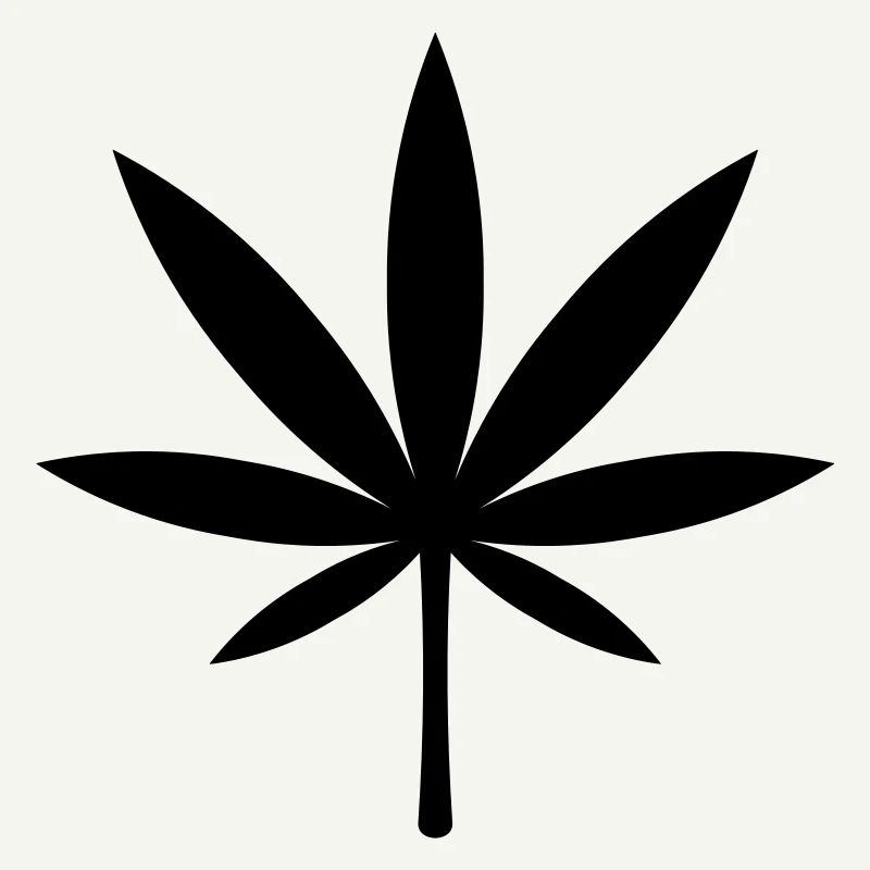 Cannabis / Marijuana / Hemp Leaf (Black)