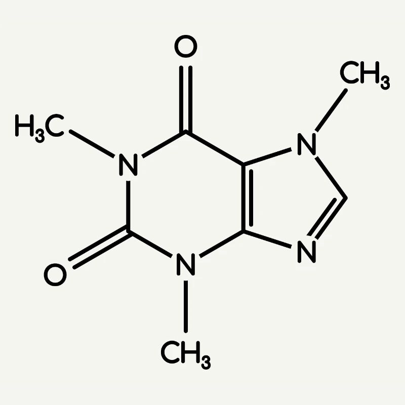 Koffein-Molekül - Strukturformel
