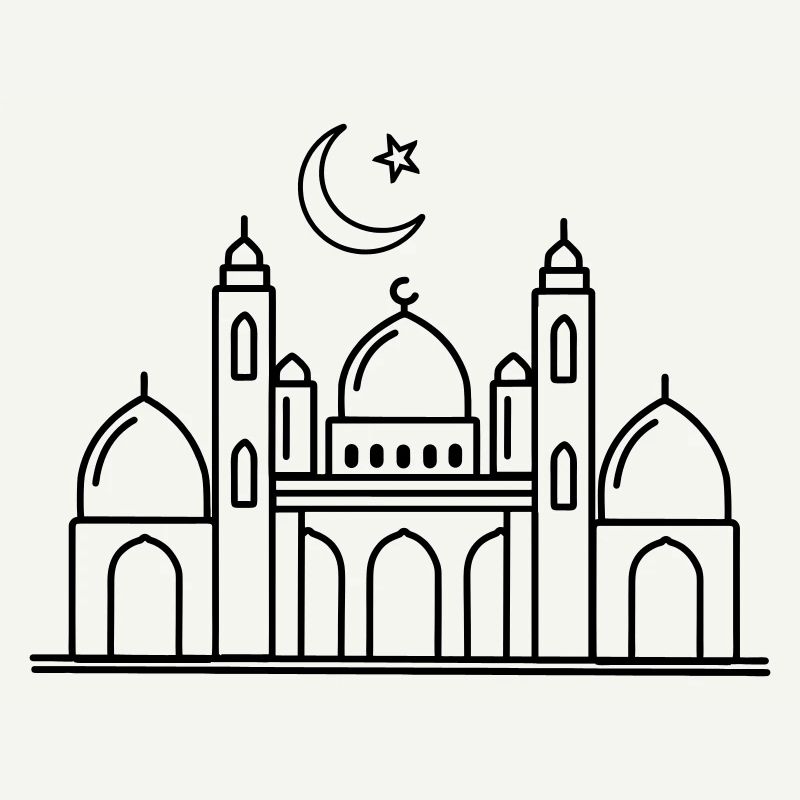 Moschee religiöse Kultstätte transparent