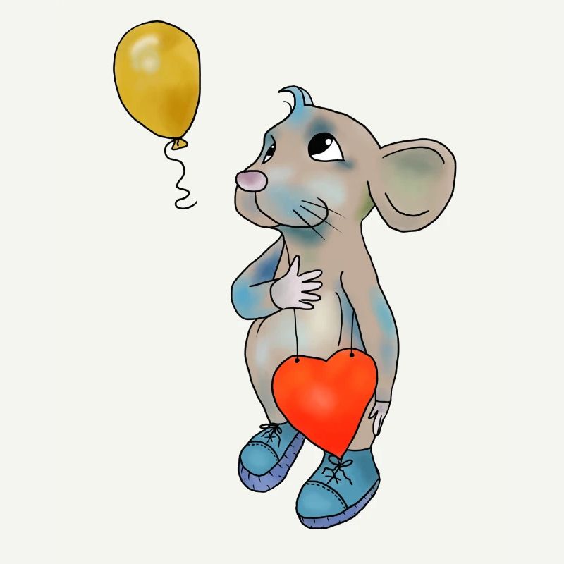 Maus und Luftbollon