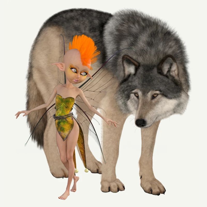 Deux amis improbables la fée et le loup