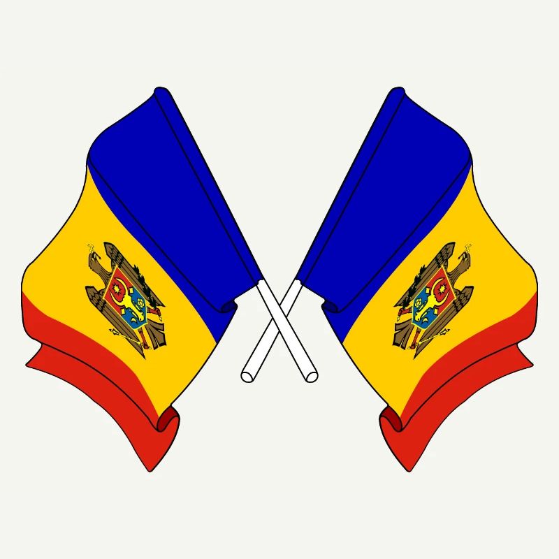 Two flags Moldova