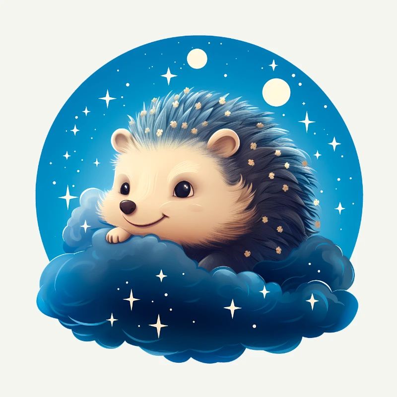 Hérisson mignon la nuit
