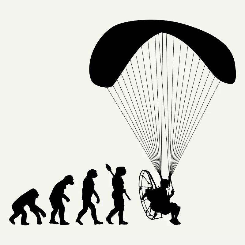 Paramoteur Évolution humaine drôle