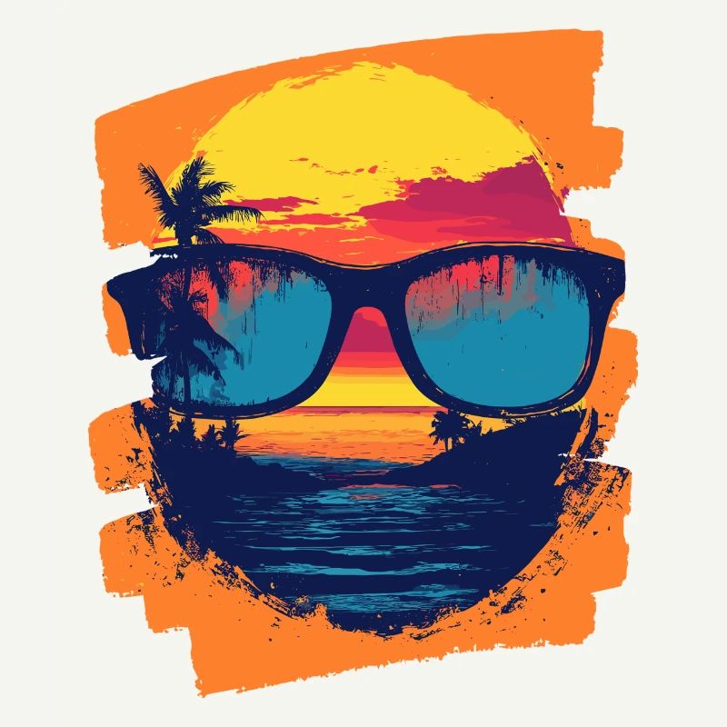 Sunglasses Summer Palm Trees