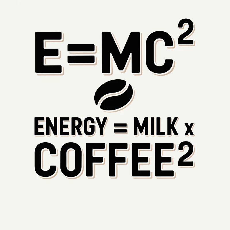 E=MC2 Physics Saying Caffeine Nerd Energy Coffee