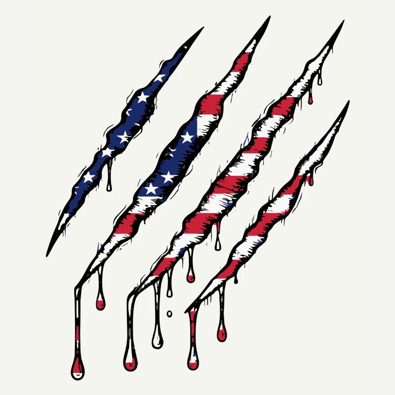 Scratch USA Flag Scratch Trace