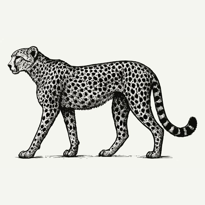 Black and White Leopard Pattern