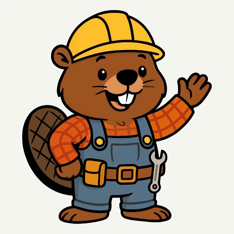Beaver Construction Worker Bob Helm Hello Planbuilder