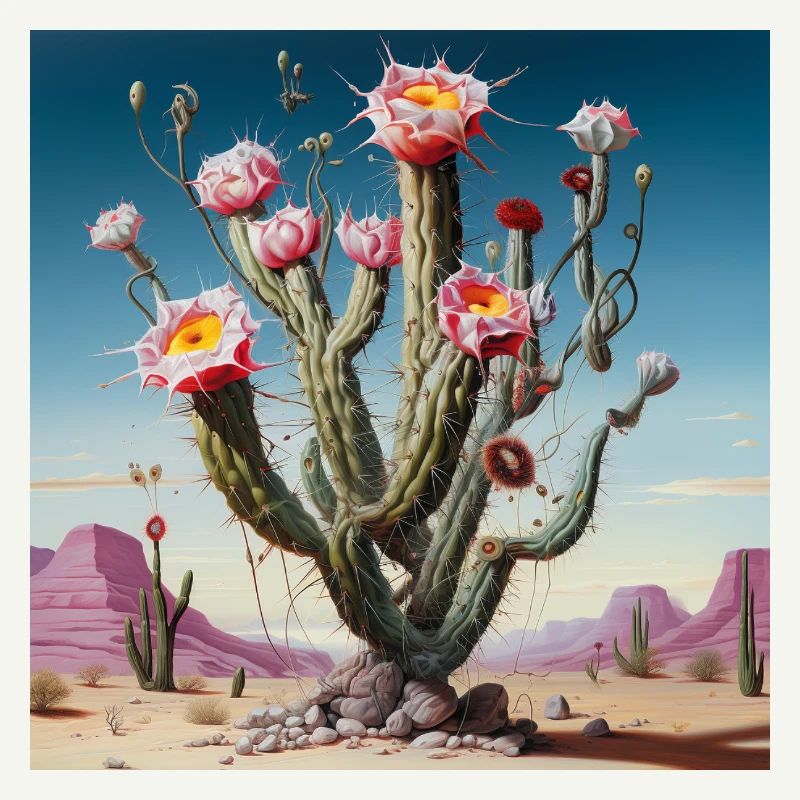 Jonc de fleur de cactus du désert