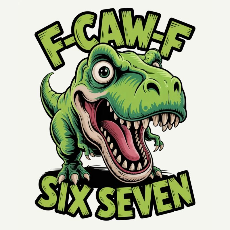 Krächzender Dino Sechs Sieben Abschlag