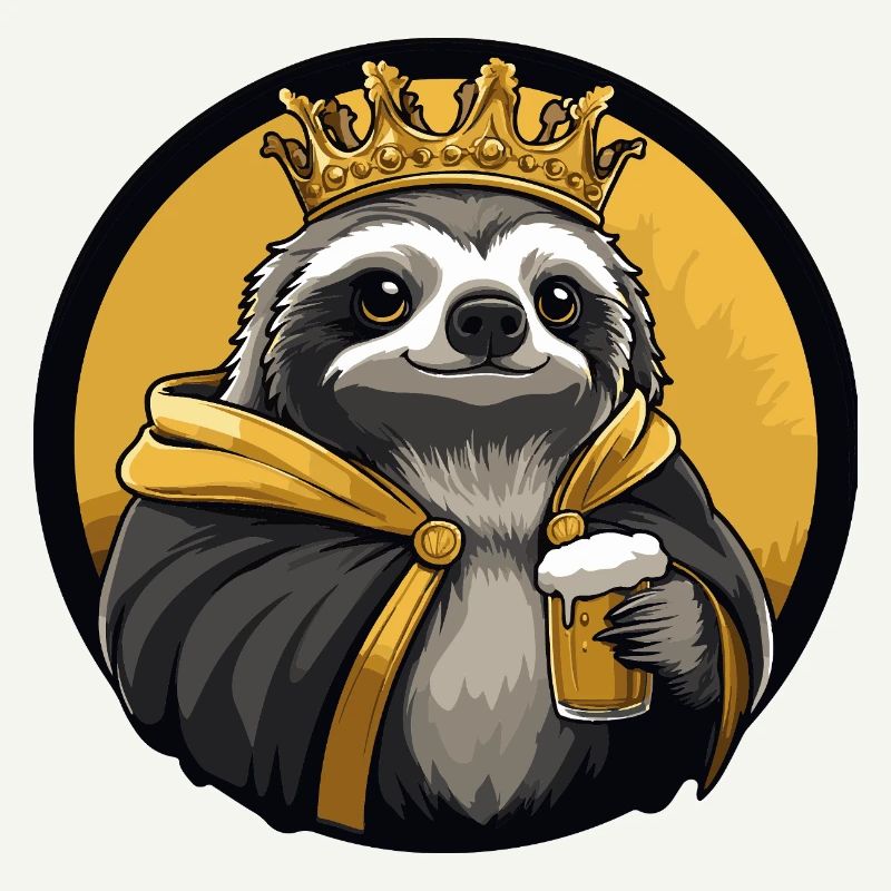 Faultier Bier Lustig