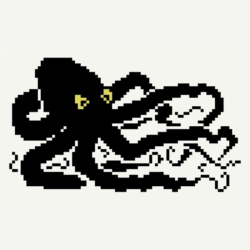 8bit pixel octopus