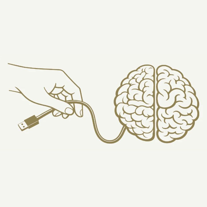 Brain Head Cable Connector Artificial Intelligence