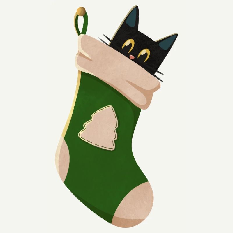 Chat en botte verte