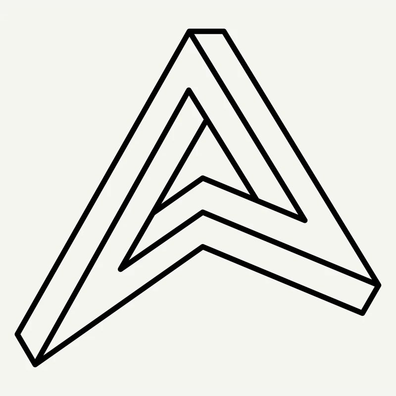 impossible figure Escher triangle geometry hipster