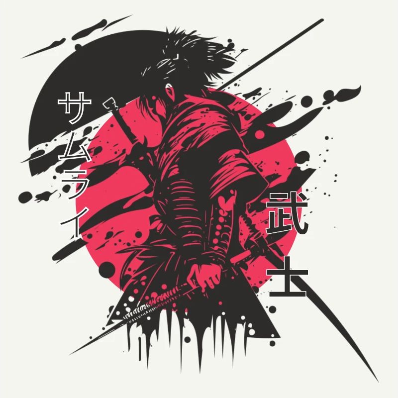 Elephant Samurai Neon Print