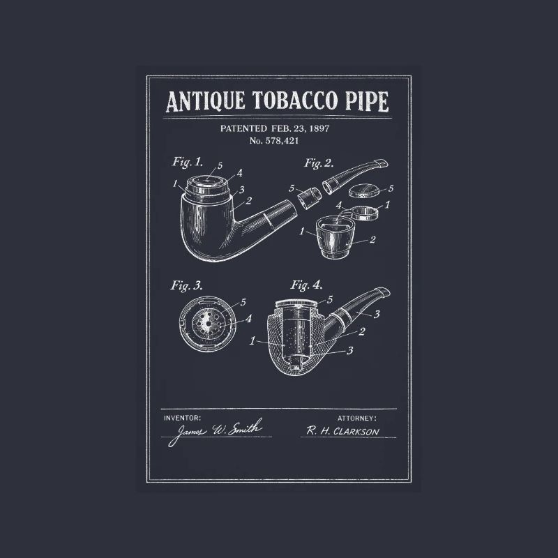 Plan de pipe à tabac ancienne