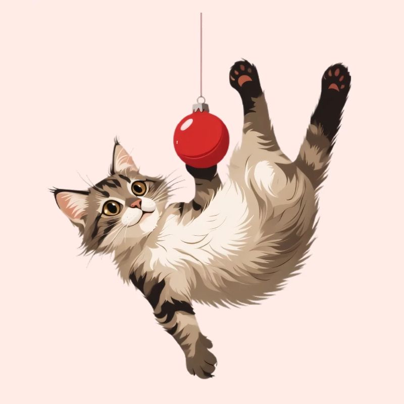 Jeu de balle acrobate de chat