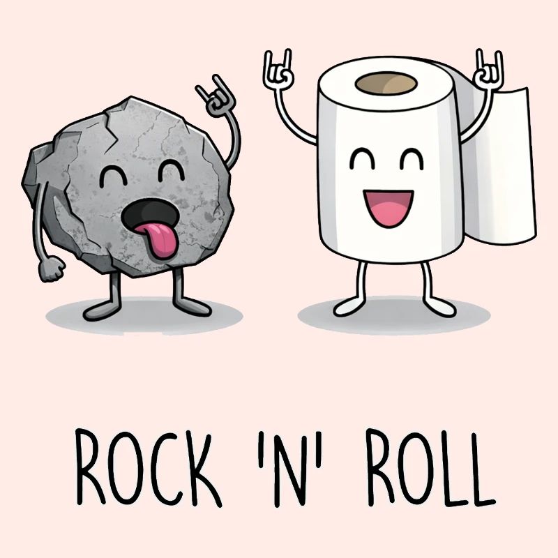 Design de dessin animé rock 'n' roll drôle
