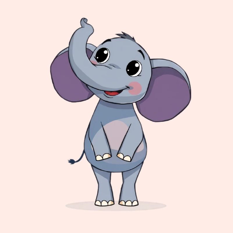 Conception graphique d’éléphant mignon