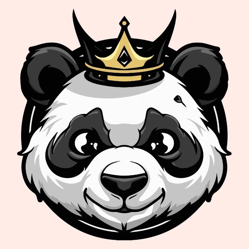 Panda Kopf Krone