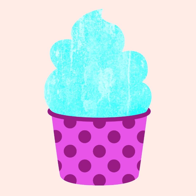 Eis Eiscreme Eiskrem Dots Punkte Softeis Sommer