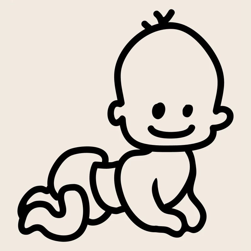 bébé ramper - ligne