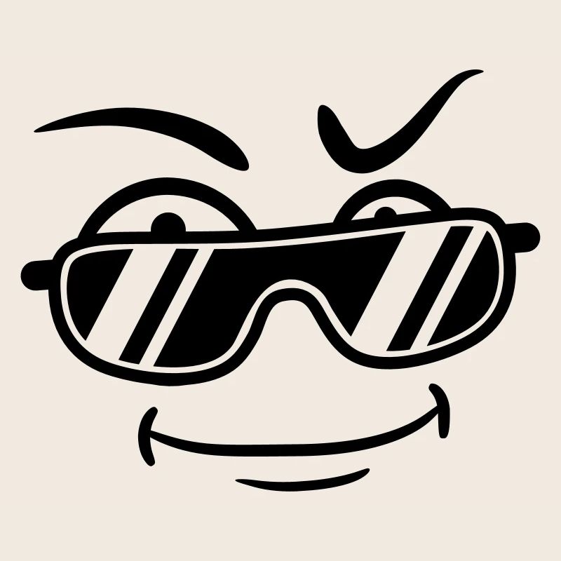 Mec cool lunettes de soleil type sourire