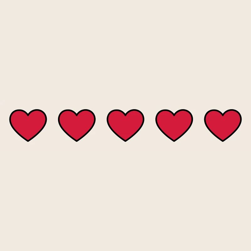 Hearts Symbol Line