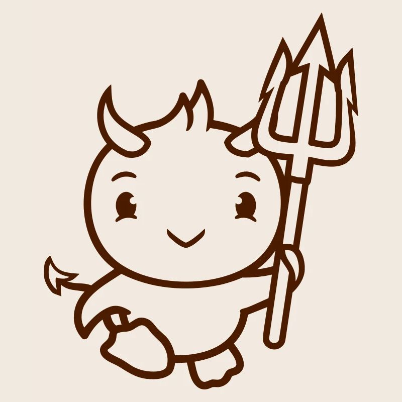 bird devil horns satan trident hell evil cool
