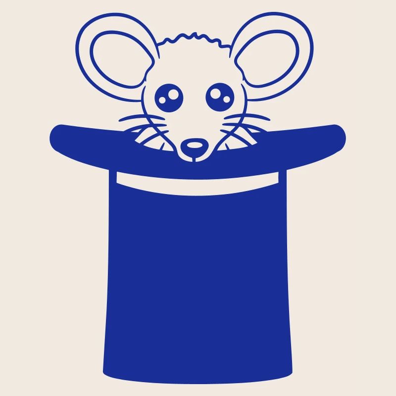 Mouse in Wizard Hat Top Hat Little Mouse Cute