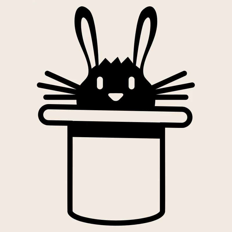 Lapin Chapeau Haut de forme Sorcier Lapin Sorcier Mignon
