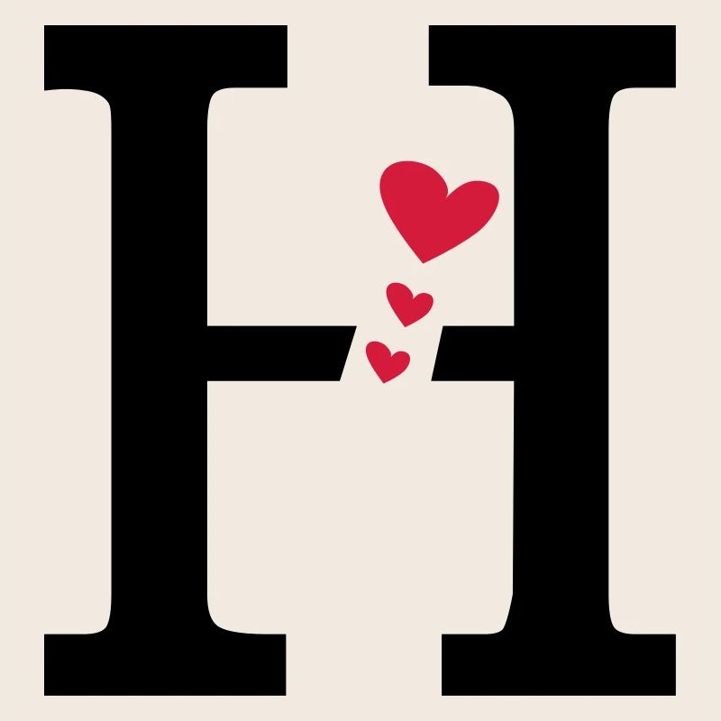 Großbuchstabe H mit Herzen