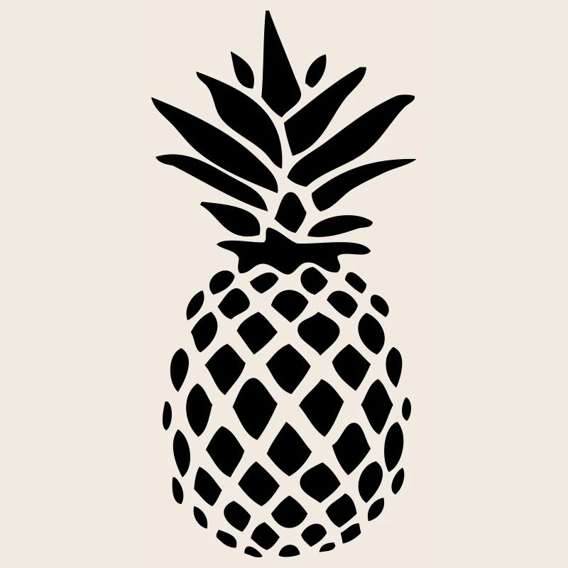 Ananas schwarz Silhouette