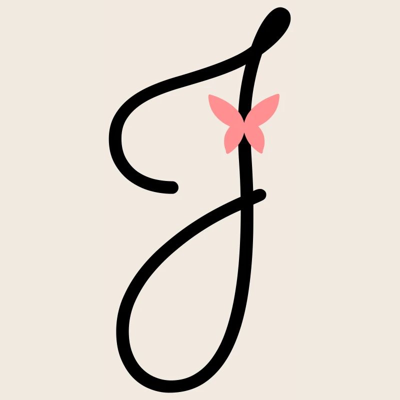 Buchstabe J Schmetterlingsbuchstabe