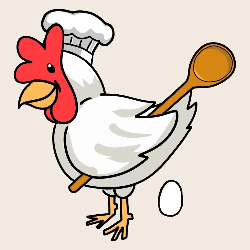 Baker Chicken Egg Cooking Spoon Bakery Egg Bake Cook
