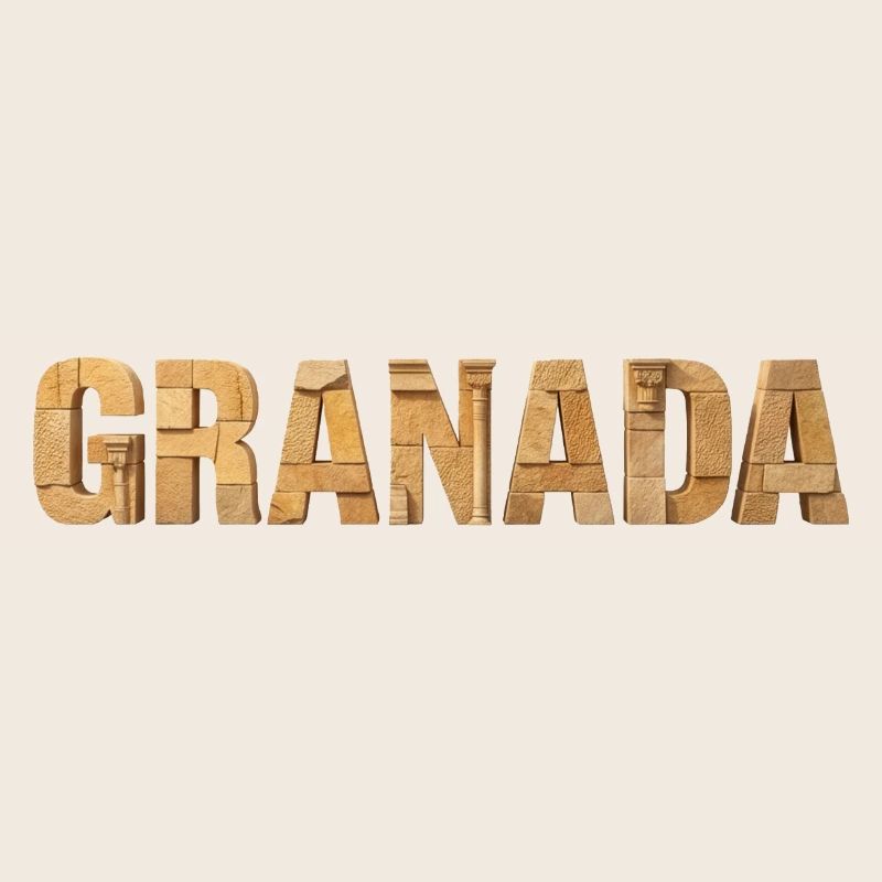 Typographie de l’architecture de Grenade