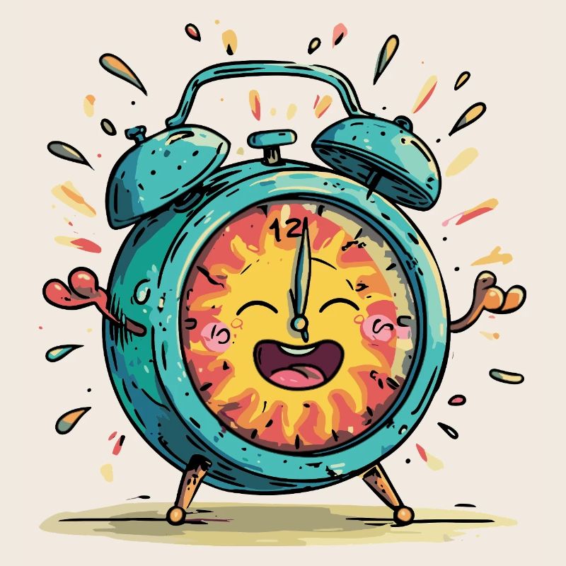 Sun Alarm Clock Celebration Image