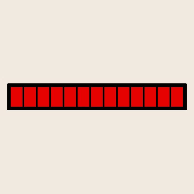 Rectangle loading bar Black Red (100%)