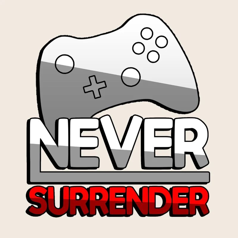 NEVER SURRENDER (Rot) + Controller - Gaming