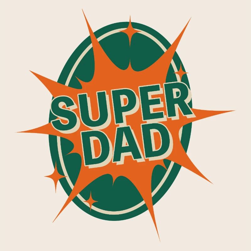 Super Dad Comic Style Design