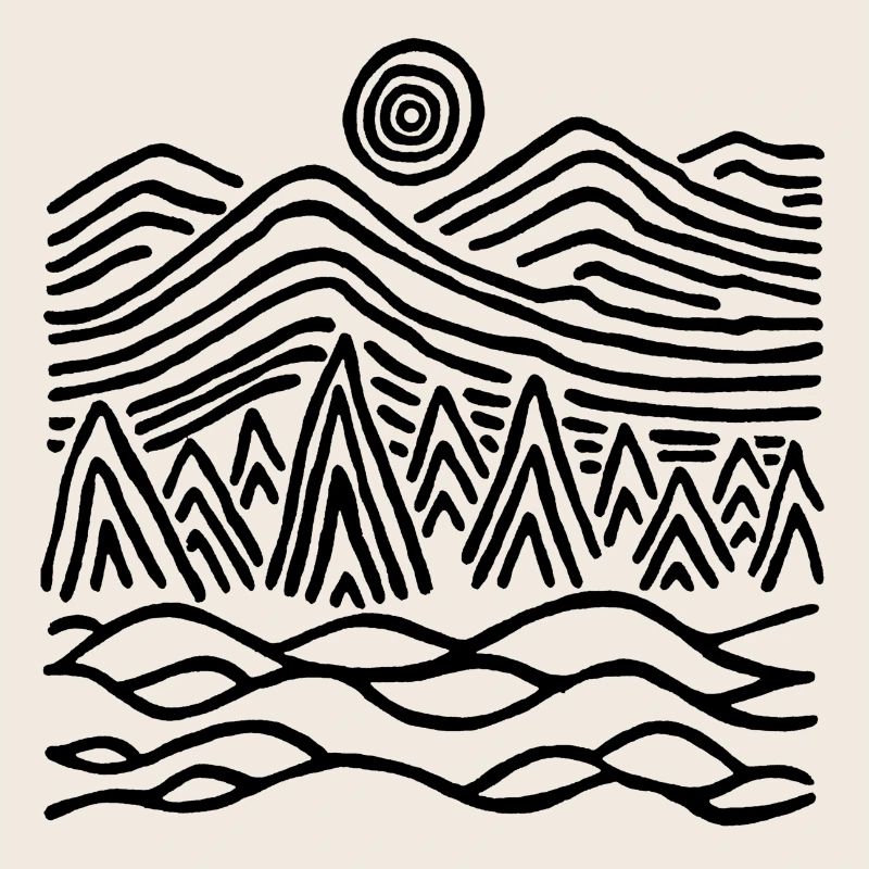 Paysage noir étrange