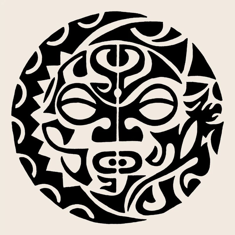Schwarzer polynesischer Todeskopf